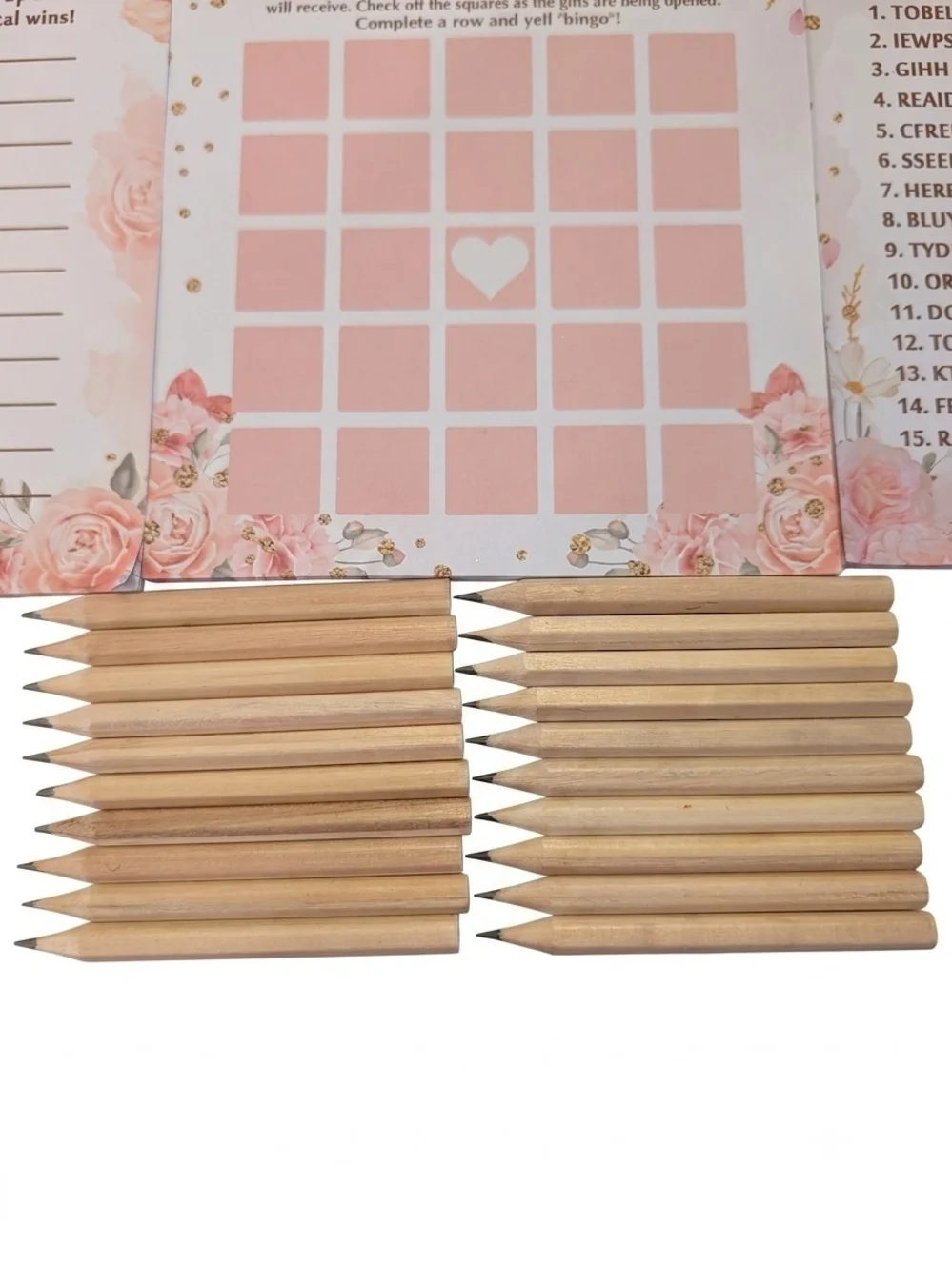 Baby Shower Game Set Of 3 Games And Pencils